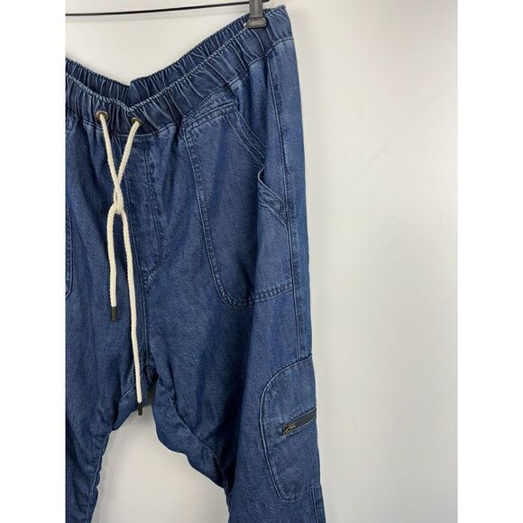 Anthropologie PILCRO Cottage Utility Jeans Drawstring Waist Pull-onPants Sz XL - Picture 7 of 9